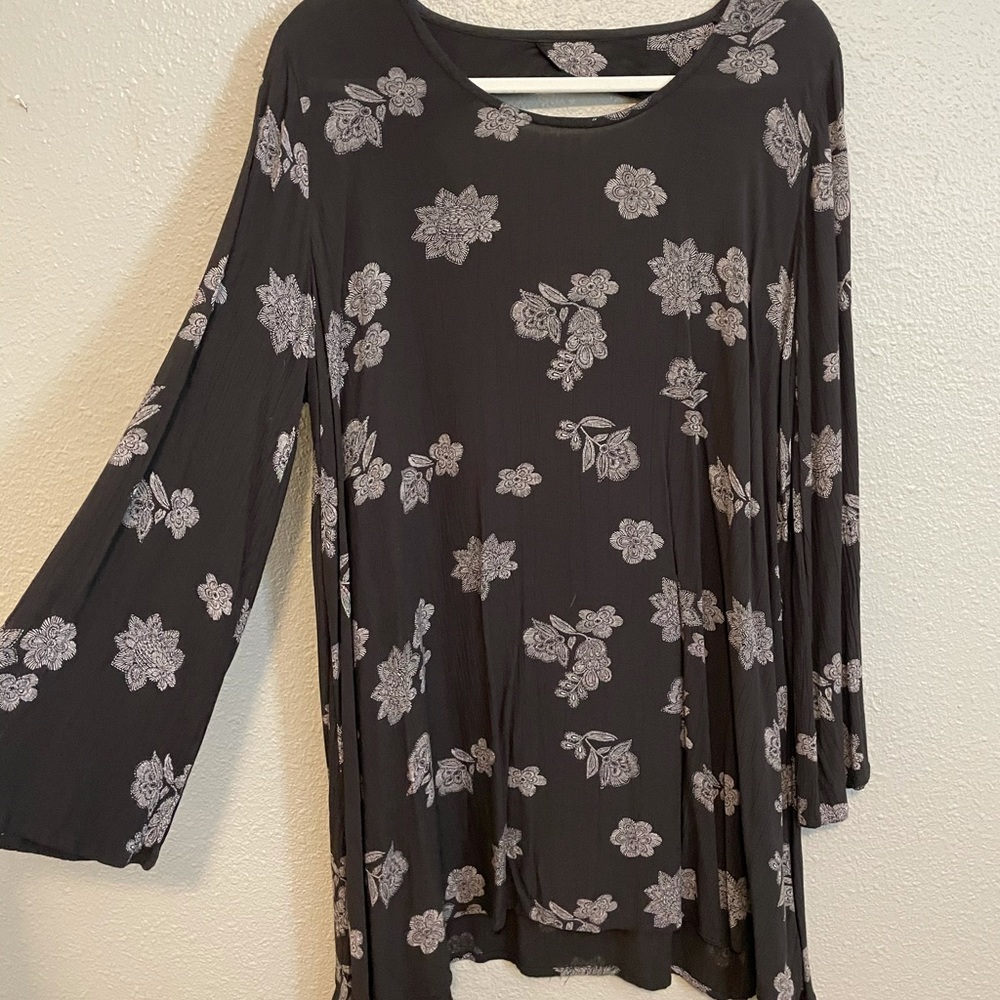 Grey floral dress